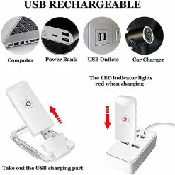 Unbranded Portable Mini Lampe De Lecture USB Rechargeable Flexible Lecture De Livre Clip Sur La Lampe De Livre -Glass Vases Boutique de vente 643133713 max