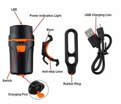 Unbranded Lumière De Vélo, Super Lumineux Vélo Lumière Avant Lumière De Vélo Lampe De Poche Usb Rechargeable Led Lumière De Vélo Lumières De Vélo Avant Et Arrière. (noir) -Glass Vases Boutique de vente 643895650 max