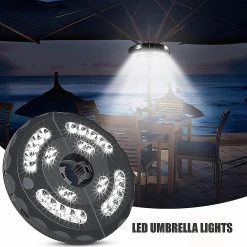 Unbranded Led Umbrella Lights Imperméable Sans Fil Patio Parapluie Tentes Éclairage Usb Lampe Rechargeable Solaire -Glass Vases Boutique de vente 644324968 max
