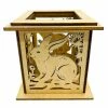 Unbranded Bois Pâques Lapin Lapin Boîte Décoration Led Lampe Nuit Lumière Mariage Ornement
