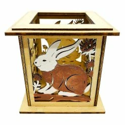 Unbranded Bois Pâques Lapin Lapin Boîte Décoration Led Lampe Nuit Lumière Mariage Ornement -Glass Vases Boutique de vente 644676297 max