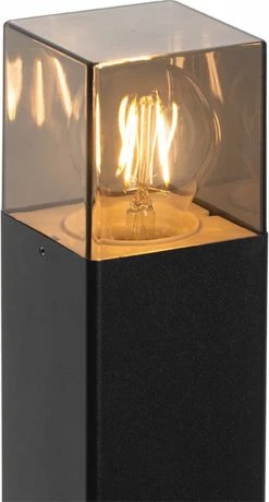 QAZQA Danemark - Lampe D'extérieur Sur Pied Moderne | Lampadaire D'extérieur - 1 Lumière - H 70 Cm - Zwart - Éclairage Extérieur -Glass Vases Boutique de vente 645x1200