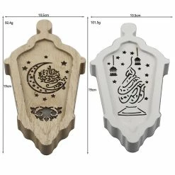 Dxn Lampe Led En Bois Pour Moubarak Ramadan Islam Musulman Fête De L’Aïd Lumière Décorative (1 Pcs, Blanc) -Glass Vases Boutique de vente 646593868 max