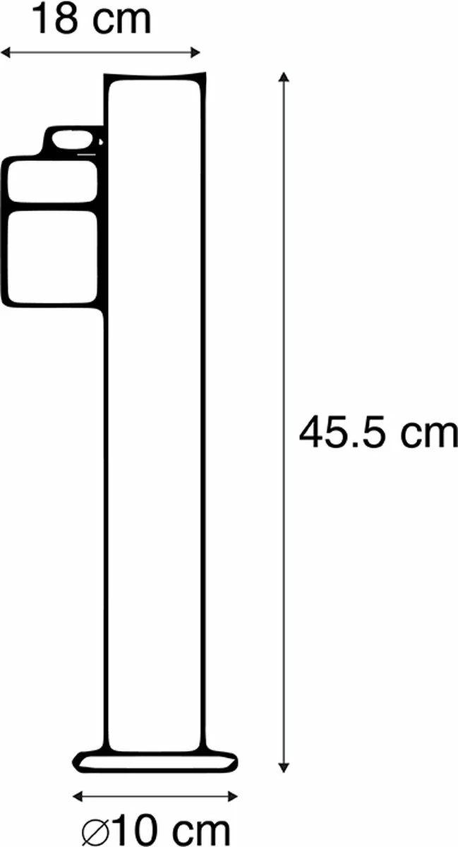 QAZQA Solo - Lampe D'extérieur Moderne Et Smart | Lampadaire Pour Extérieur Avec WiFi Up Down - 1 Lumière - H 45,5 Cm - Gris Foncé - Éclairage Extérieur 5 QAZQA Solo - Lampe D'extérieur Moderne Et Smart | Lampadaire Pour Extérieur Avec WiFi Up Down - 1 Lumière - H 45,5 Cm - Gris Foncé - Éclairage Extérieur – Image 5