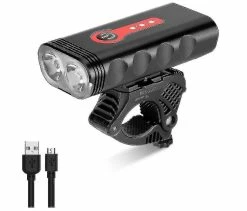 Sl Chang Lumière De Vélo, Lampes De Vélo Rechargeables USB Lampe Frontale Lampe Frontale, 2400 Lumens, 4 Modes, Ip65 étanche