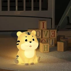 Unbranded Lumière De Nuit Pour Enfants Tigre Mignon, Lampe De Chambre En Silicone, Lumière De Nuit Animale Rechargeable Usb Pour La Chambre à Coucher, Lumière De Nuit Mignonne Pour La Chambre Des Enfants, Enfants [gratuit Shippi -Glass Vases Boutique de vente 662418928 max