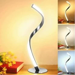 Unbranded Spiral Led Lampe De Table Stepless Dimming Table Lamp Touch Bedside Lamp 3 Tone Light American Standard 41cm [Livraison Gratuite] -Glass Vases Boutique de vente 662429529 max