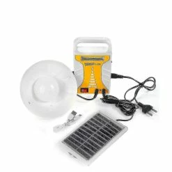 Unbranded 5w Cob + 5w 14smd Système De Panneau Solaire Kit De Lumière Led Lampe Ampoule Outdoor Camping Emergency Lantern