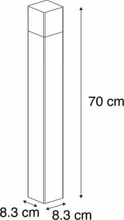 QAZQA Danemark - Lampe D'extérieur Sur Pied Moderne | Lampadaire D'extérieur - 1 Lumière - H 70 Cm - Wit - Éclairage Extérieur -Glass Vases Boutique de vente 675x1200