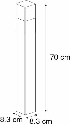 QAZQA Danemark - Lampe D'extérieur Sur Pied Moderne | Lampadaire D'extérieur - 1 Lumière - H 70 Cm - Zwart - Éclairage Extérieur -Glass Vases Boutique de vente 676x1200