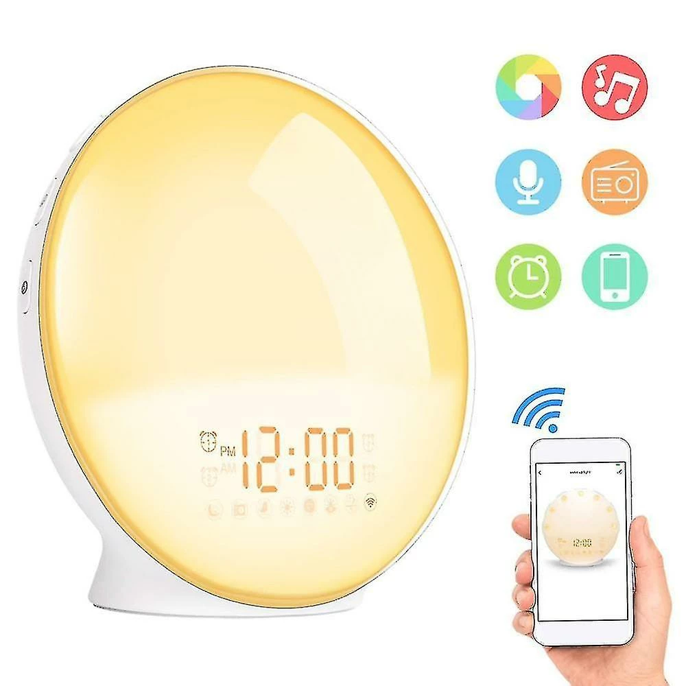 Unbranded Intelligent Smartapp Contrôle Vocal Wifi Réveil Réglable Numérique Snooze Lampe Colorée Nuit 2 Unbranded Intelligent Smartapp Contrôle Vocal Wifi Réveil Réglable Numérique Snooze Lampe Colorée Nuit – Image 2