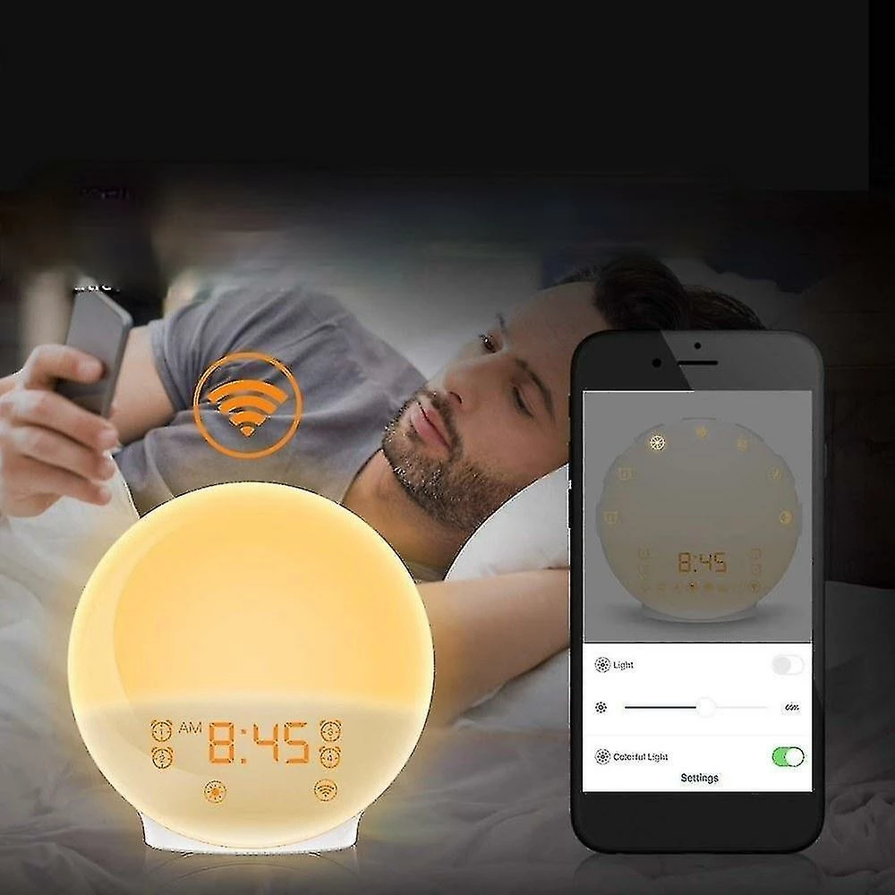 Unbranded Intelligent Smartapp Contrôle Vocal Wifi Réveil Réglable Numérique Snooze Lampe Colorée Nuit 5 Unbranded Intelligent Smartapp Contrôle Vocal Wifi Réveil Réglable Numérique Snooze Lampe Colorée Nuit – Image 5