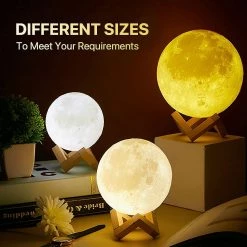 Unbranded Lampe Lune, 16 Couleurs Impression 3D Led Night Light Moon Light Avec Télécommande De Support, Réglage De L’heure Dimmable, USB Rechargeable Pour Kid Lover Birth [fr -Glass Vases Boutique de vente 680620716 max