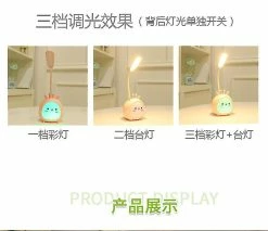 Unbranded Tragbare Led Schreibtisch Lampe Faltbare Licht Nette Cartoon Schreibtisch Lampe Led Usb Aufladen Lesen Licht Auge Schutz Bunte Nacht Licht -Glass Vases Boutique de vente 681560389 max