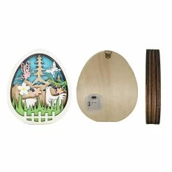 Unbranded Fleur De Poulet En Bois En Forme D’œuf De Pâques En Forme D’œuf LED Light Pour Lampe De Nuit Papillon -Glass Vases Boutique de vente 682677935 max