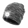 Unbranded Bonnet De Bonnet Avec Lumière - Cadeaux Casquette De Lampe Frontale Unisexe Tricot D’hiver Chapeaux De Phare éclairés