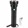Unbrand Led Alliage D’aluminium 4622lm Éblouissement Imperméable à L’eau USB Charge Lampe De Poche Pour Spéléologie Campingblack