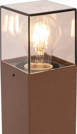 QAZQA Danemark - Lampe D'extérieur Sur Pied Industrielle | Lampadaire D'extérieur - 1 Lumière - H 30 Cm - Brun Rouille - Industriel - Éclairage Extérieur -Glass Vases Boutique de vente 690x1200 1