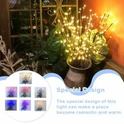 Unbrand Led Romantique Simulé Lampe D’arbre Douce Et Chaude Délicate Lampe D’arbre Pour Table De Mariage Décor Baby Shower -Glass Vases Boutique de vente 691039392 max