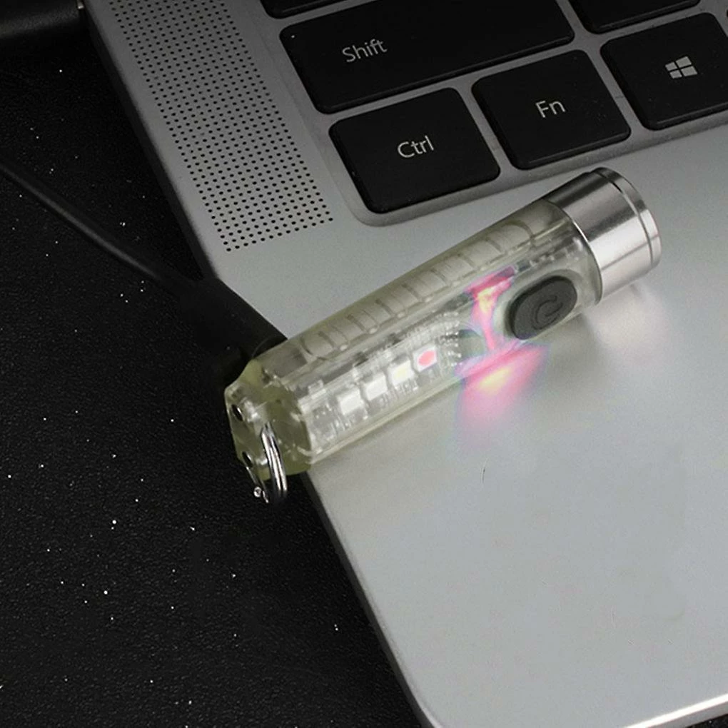 Unbrand Portable Mini Porte-clés Lampe De Poche Rechargeable Lampe Super Bright Torch Pour La Lecture Camping Randonnée 2 Unbrand Portable Mini Porte-clés Lampe De Poche Rechargeable Lampe Super Bright Torch Pour La Lecture Camping Randonnée – Image 2