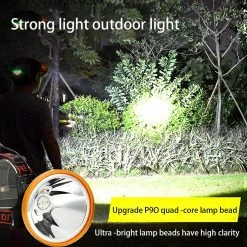 Unbrand Rechargeable Puissant Lumineux Lumineux Lampe De Poche Super Lumineux Large Éclairage Touristique Pour Nuit Pêche Camping Running -Glass Vases Boutique de vente 691042650 max