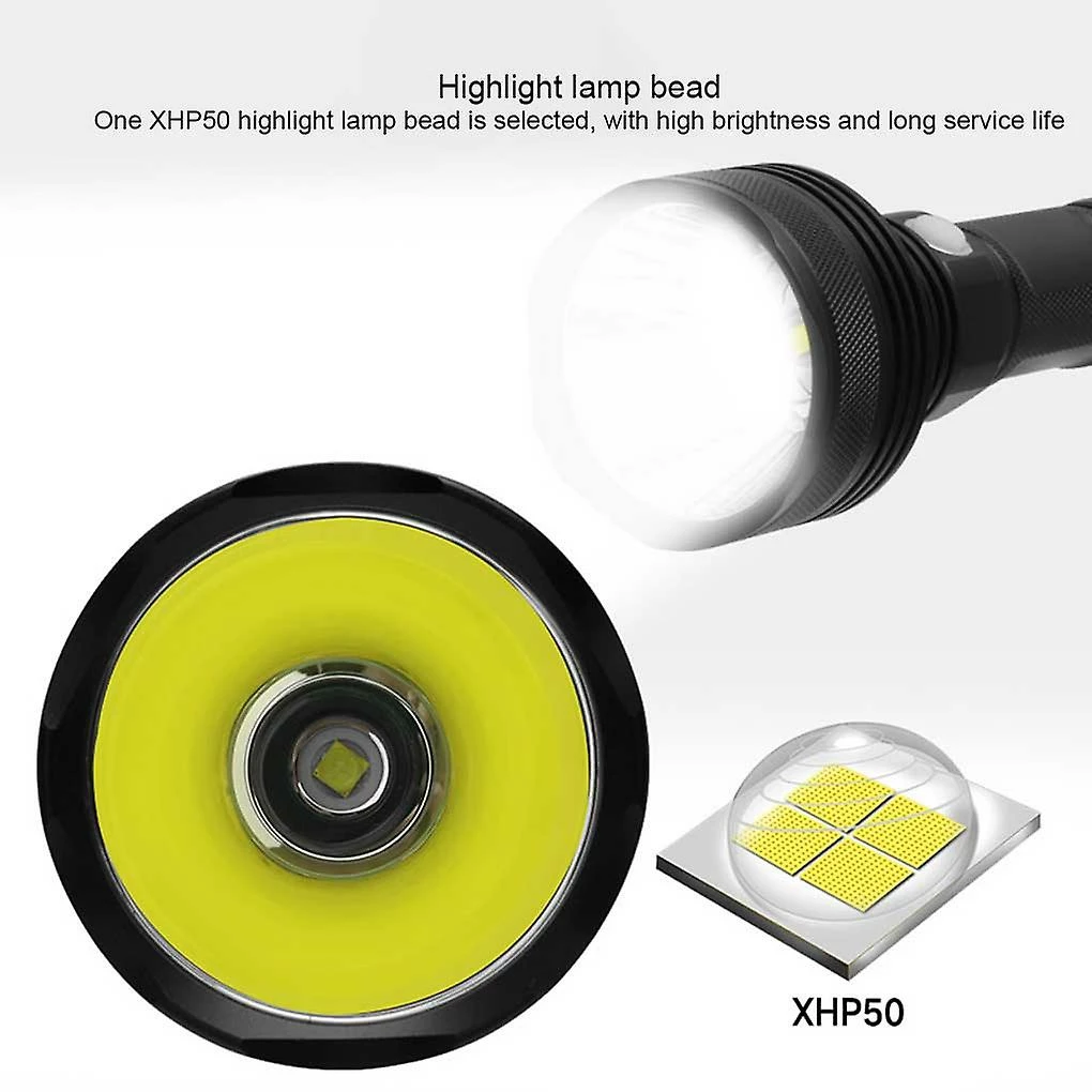 Unbrand Lampe De Poche Rechargeable De Poche Antidérapante Lampe De Poche Légère Forte Pour Camping Randonnée Pêche 4 Unbrand Lampe De Poche Rechargeable De Poche Antidérapante Lampe De Poche Légère Forte Pour Camping Randonnée Pêche – Image 4