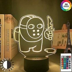Unbranded Acrylique 3d Night Light Lampe - Jeu Parmi Nous Led Lumière Pour La Décoration De Chambre Parmi Nous Imposteur Led Lampe Dropshipping (couleur: 16 Couleur Avec -Glass Vases Boutique de vente 691413299 max
