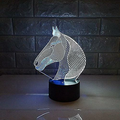 Unbranded Nouveau Cheval Double Couleur 3d Creative Night Light 7 Changement De Couleur Led Table Lampe De Bureau Acrylique Flat Abs Base Usb Chargeur Maison Décoration Jouet Brithday Noël 2 Unbranded Nouveau Cheval Double Couleur 3d Creative Night Light 7 Changement De Couleur Led Table Lampe De Bureau Acrylique Flat Abs Base Usb Chargeur Maison Décoration Jouet Brithday Noël – Image 2