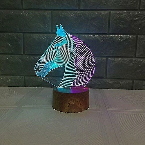 Unbranded Nouveau Cheval Double Couleur 3d Creative Night Light 7 Changement De Couleur Led Table Lampe De Bureau Acrylique Flat Abs Base Usb Chargeur Maison Décoration Jouet Brithday Noël 3 Unbranded Nouveau Cheval Double Couleur 3d Creative Night Light 7 Changement De Couleur Led Table Lampe De Bureau Acrylique Flat Abs Base Usb Chargeur Maison Décoration Jouet Brithday Noël – Image 3