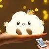Unbranded Lumière De Nuit Mignonne Pour Les Enfants, Bébé Enfants Veilleuse, Chambre D’enfant Nuage Couleur Changement Bright Toddler Lampe Portable Télécommande, Squishy Soft Led Silicone Glow