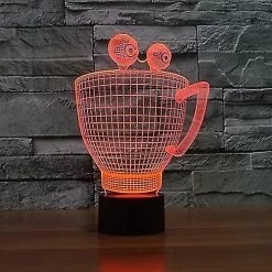 Unbranded 3d Crab Cup Animal Night Light Touch Switch Decor Table Bureau Optique Illusion Lampes 7 Couleurs Changeantes Lumières Led Lampe De Table Noël Accueil Amour Birthda -Glass Vases Boutique de vente 691414797 max