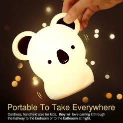 Unbranded Koala Night Light Pour Enfants Chambre, Koala Lampe Enfants Veilleuse Chambre, Mignon Koala Cadeaux Pour Filles, Portable Squishy Silicone Bébé Veilleuse -Glass Vases Boutique de vente 691414827 max