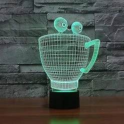 Unbranded 3d Crab Cup Animal Night Light Touch Switch Decor Table Bureau Optique Illusion Lampes 7 Couleurs Changeantes Lumières Led Lampe De Table Noël Accueil Amour Birthda -Glass Vases Boutique de vente 691414985 max