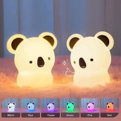 Unbranded Koala Night Light Pour Enfants Chambre, Koala Lampe Enfants Veilleuse Chambre, Mignon Koala Cadeaux Pour Filles, Portable Squishy Silicone Bébé Veilleuse -Glass Vases Boutique de vente 691415016 max