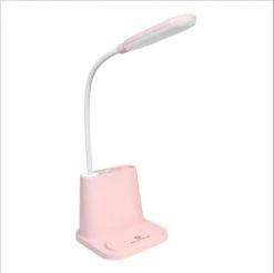 Unbranded Lampe De Bureau LED Avec Port De Charge USB Et Porte-stylo, 2 Modes De Couleur Et Gradation En Continu, Mini Lampe Mignonne Pour Lire Dans Les Dortoirs, Rose
