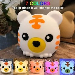 Unbranded Lumière De Nuit Led Pour Enfants, Lampe De Nuit Portable Tiger Silicone Nursery (alimentée Par Batterie) 7 Unbranded Lumière De Nuit Led Pour Enfants, Lampe De Nuit Portable Tiger Silicone Nursery (alimentée Par Batterie) -Glass Vases Boutique de vente 691415808 max