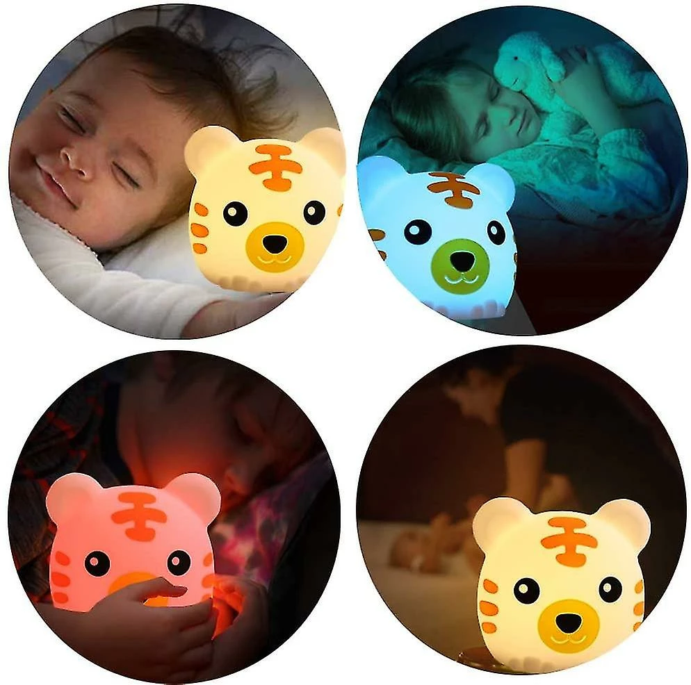 Unbranded Lumière De Nuit Led Pour Enfants, Lampe De Nuit Portable Tiger Silicone Nursery (alimentée Par Batterie) 4 Unbranded Lumière De Nuit Led Pour Enfants, Lampe De Nuit Portable Tiger Silicone Nursery (alimentée Par Batterie) – Image 4