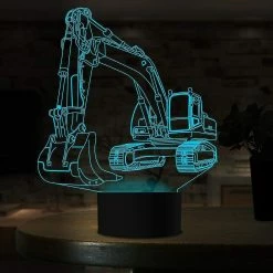 Unbranded Excavatrice 3d Lampe Led Illusion D’Optique Veilleuse Pour Enfants Chambre à Crèche, 7 Couleurs Changement De Table De Chevet Lumières Anniversaire Cadeau Jouets Pour Garçons -Glass Vases Boutique de vente 691417047 max