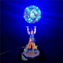 Unbranded Anime Dragon Ball Son Goku Led Cartoon Lampe De Table Super Saiyan Pvc Action Figure Modèle De Collection Jouet Veilleuse Pour Enfants Cadeau Décor Lampe