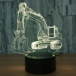 Unbranded Excavatrice 3d Lampe Led Illusion D’Optique Veilleuse Pour Enfants Chambre à Crèche, 7 Couleurs Changement De Table De Chevet Lumières Anniversaire Cadeau Jouets Pour Garçons -Glass Vases Boutique de vente 691417231 max