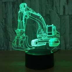 Unbranded Excavatrice 3d Lampe Led Illusion D’Optique Veilleuse Pour Enfants Chambre à Crèche, 7 Couleurs Changement De Table De Chevet Lumières Anniversaire Cadeau Jouets Pour Garçons -Glass Vases Boutique de vente 691417410 max