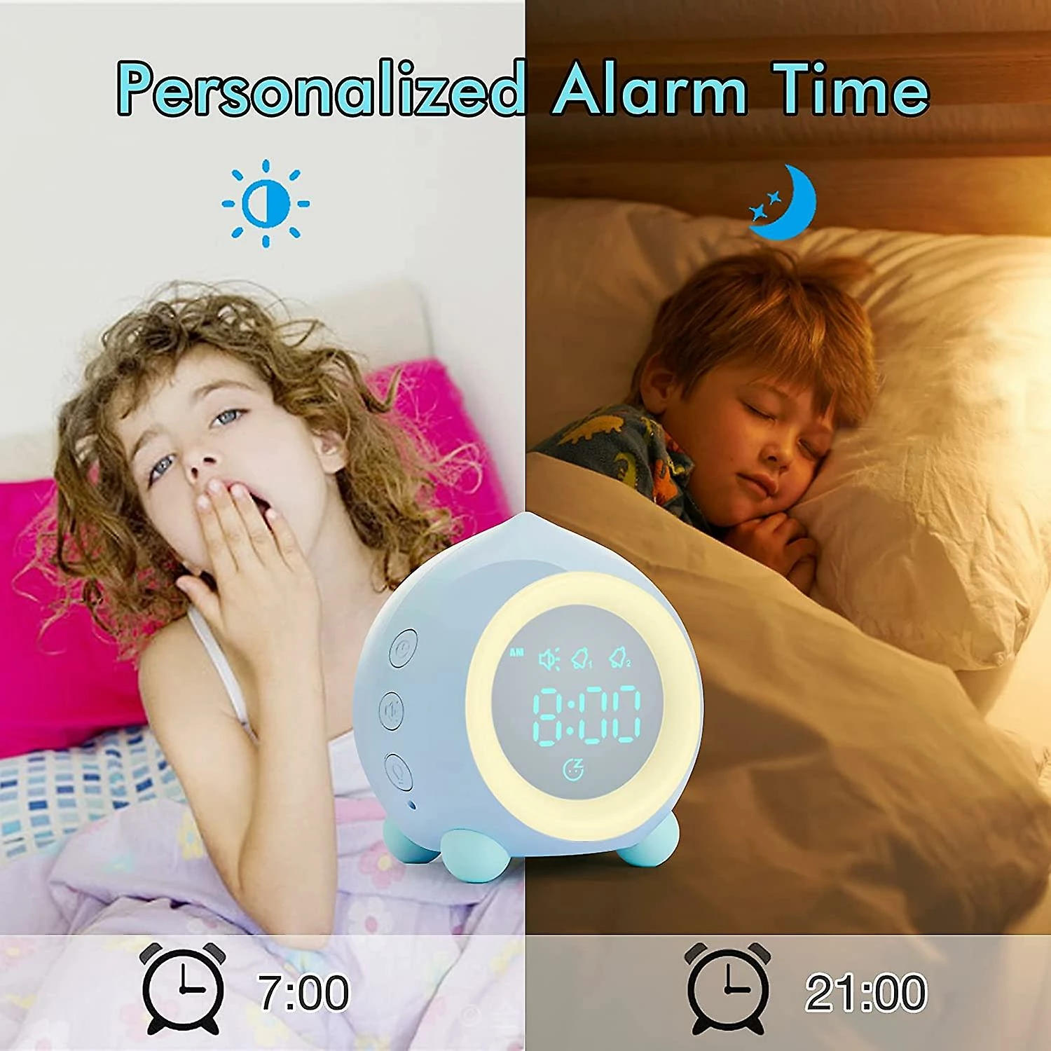 Unbranded Réveil Pour Enfants, Lampe De Réveil Numérique LED Avec Charge USB / Réveil Réglable Snooze Et Lampe De Chevet Pour Filles Garçons, Temps D’affichage Automatique, Dat 2 Unbranded Réveil Pour Enfants, Lampe De Réveil Numérique LED Avec Charge USB / Réveil Réglable Snooze Et Lampe De Chevet Pour Filles Garçons, Temps D’affichage Automatique, Dat – Image 2
