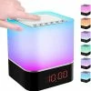 Unbranded 5 En 1 Lumière Réveil Portable Bluetooth Haut-Parleur, Bébé Blanc Bruit Lampe De Chevet, Multicolor Night Light Touch Control Digital Alarm Clock Hommes / Femmes