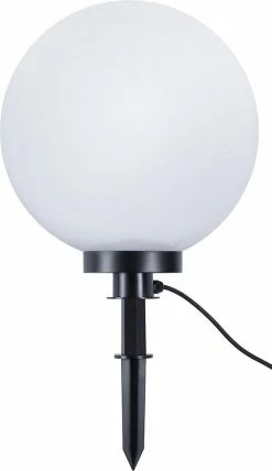 Qualu Lampe à Pointe LED Avec Prise - Torna Balino - Raccord E27 - Zwart Mat - Plastique - Ø400