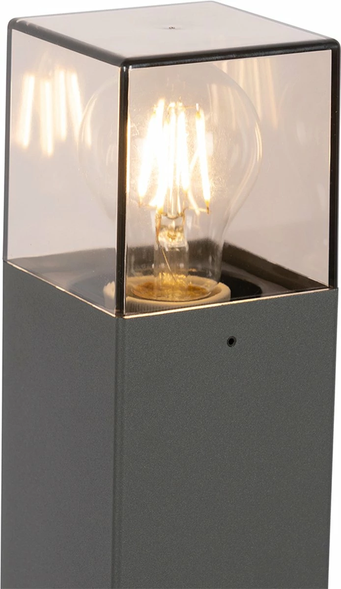 QAZQA Danemark - Lampe D'extérieur Sur Pied Moderne | Lampadaire D'extérieur - 1 Lumière - H 50 Cm - Gris Foncé - Éclairage Extérieur 2 QAZQA Danemark - Lampe D'extérieur Sur Pied Moderne | Lampadaire D'extérieur - 1 Lumière - H 50 Cm - Gris Foncé - Éclairage Extérieur – Image 2