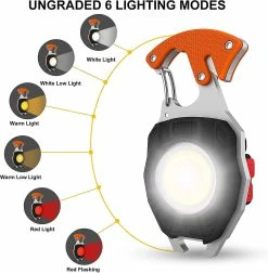 Jxlgv Portable Mini Led Small Work Light Keychain Lampe De Poche 7 Modes 800 Lumens Lumières D’inspection Rechargeables Avec Ouvre-bouteille Base Magnétique Pour Camping -Glass Vases Boutique de vente 699713272 max