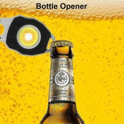 Jxlgv Portable Mini Led Small Work Light Keychain Lampe De Poche 7 Modes 800 Lumens Lumières D’inspection Rechargeables Avec Ouvre-bouteille Base Magnétique Pour Camping -Glass Vases Boutique de vente 699713473 max