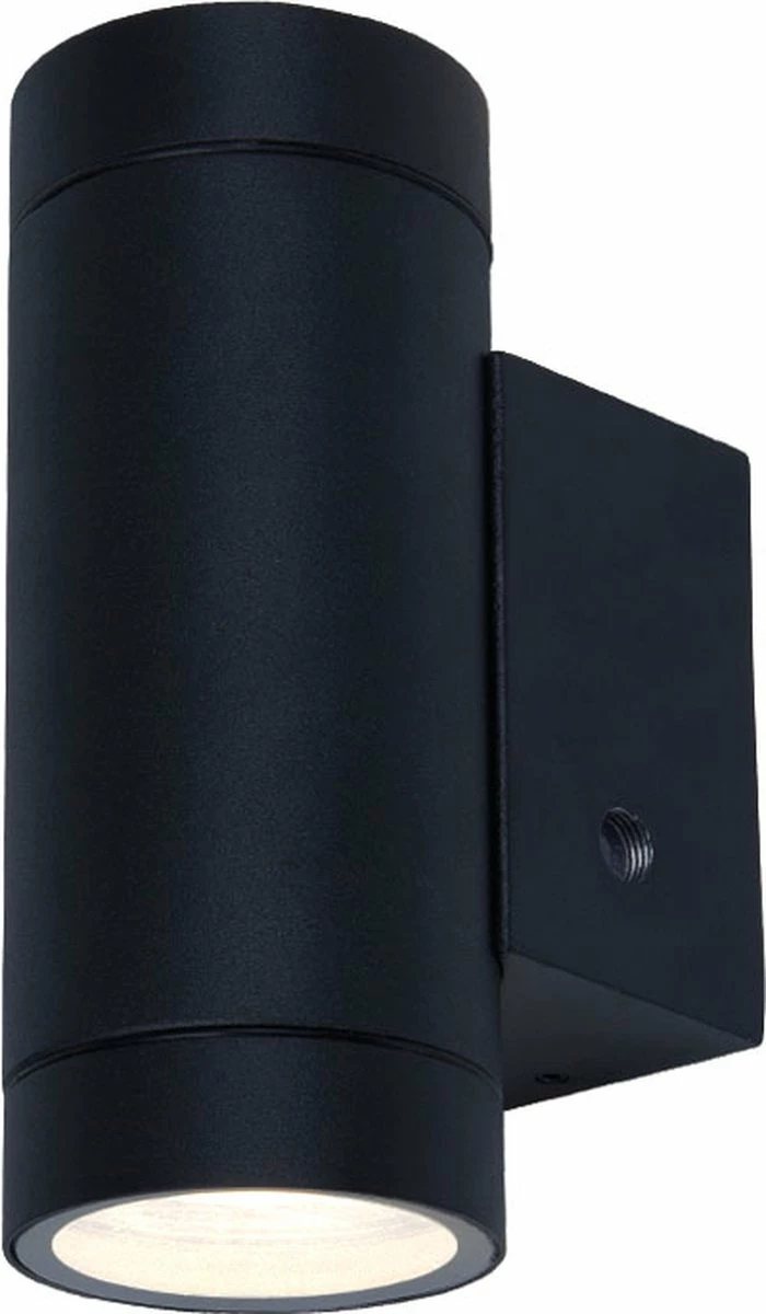 Lybardo Lampe D'extérieur Avec Capteur Jour Et Nuit - Applique D'extérieur - Sami - Zwart - IP65 - Convient Pour 2 Spots GU10 - Ø 65 Mm 3 Lybardo Lampe D'extérieur Avec Capteur Jour Et Nuit - Applique D'extérieur - Sami - Zwart - IP65 - Convient Pour 2 Spots GU10 - Ø 65 Mm – Image 3