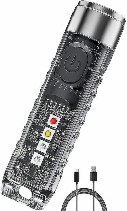 Unbranded Mini Lampe De Poche Uv Torche, 400 Lumens Rechargeable Led Lampe De Poche Torche