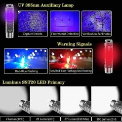 Unbranded Mini Lampe De Poche Uv Torche, 400 Lumens Rechargeable Led Lampe De Poche Torche 6 Unbranded Mini Lampe De Poche Uv Torche, 400 Lumens Rechargeable Led Lampe De Poche Torche -Glass Vases Boutique de vente 701748157 max 1